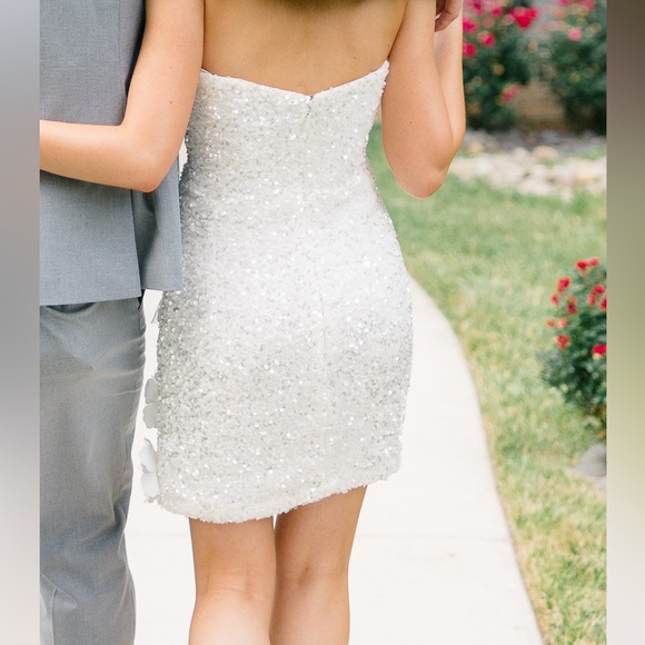 HELSI Sandra Strapless Sequin & Applique Mini Dress - Picture 2 of 9